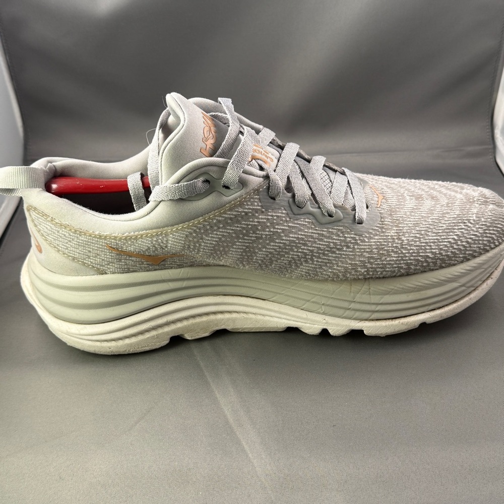 Hoka One One Gaviota 5 Women’s‎ Running Shoes Gray Rose Gold Size 10.5B - Picture 6 of 8